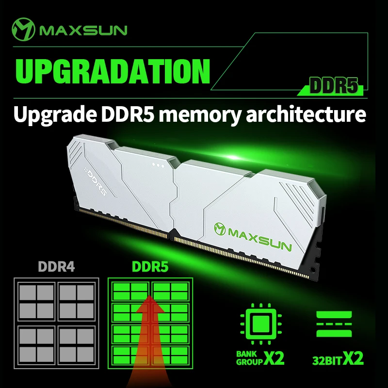 Ddr5 16Gb 6000Mhz - Радиатор MAXSUN Memoria RAM DDR5 6000