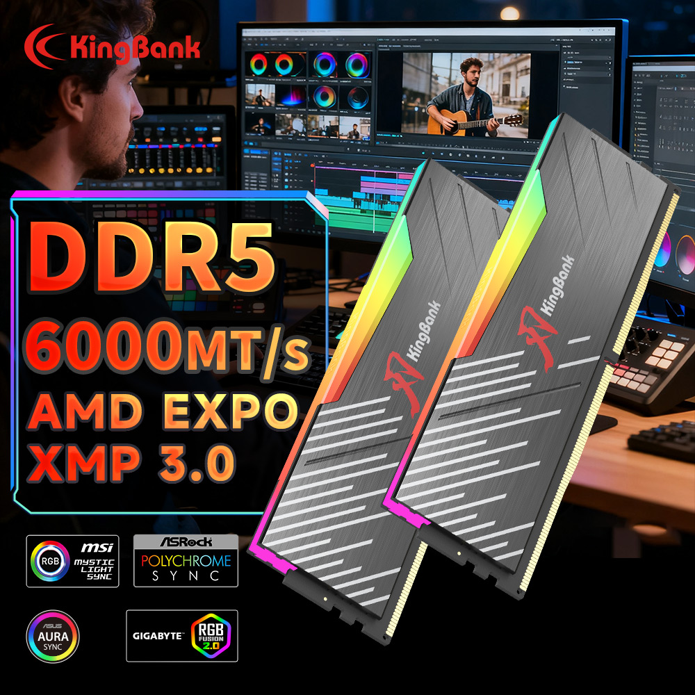 Ddr5 16Gb 6000Mhz - Оперативная память KingBank KRRB DDR5 RGB