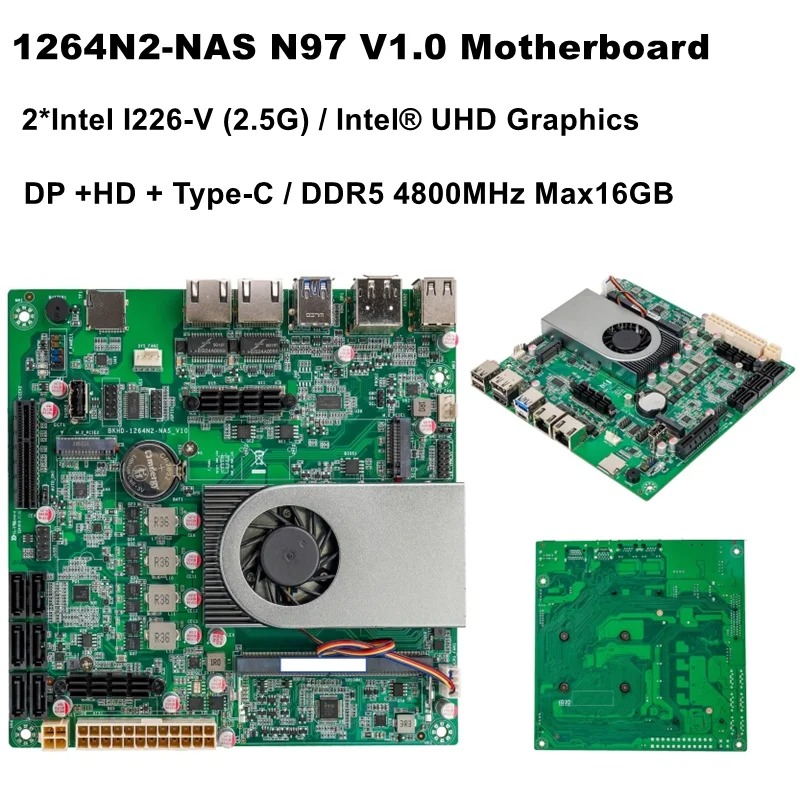 2*Intel I226 V 2.5G 1264N2 NAS – обзор и цена Ddr5 4800Mhz